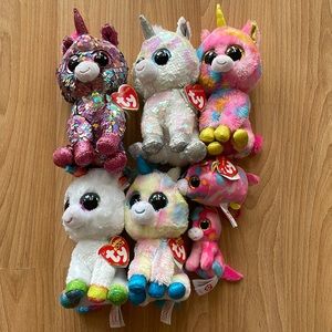 Set of Unicorn Beanie Boos